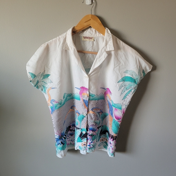 Country Cruffs vintage Miami beach inspired print shirt - Picture 6 of 10